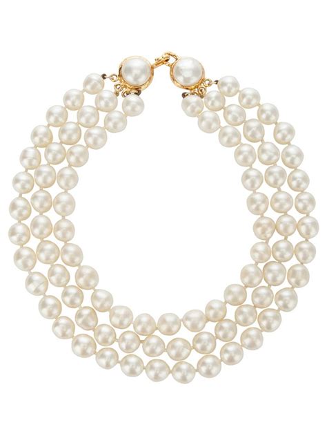 chanel vintage pearl watch|pre owned chanel pearl necklace.